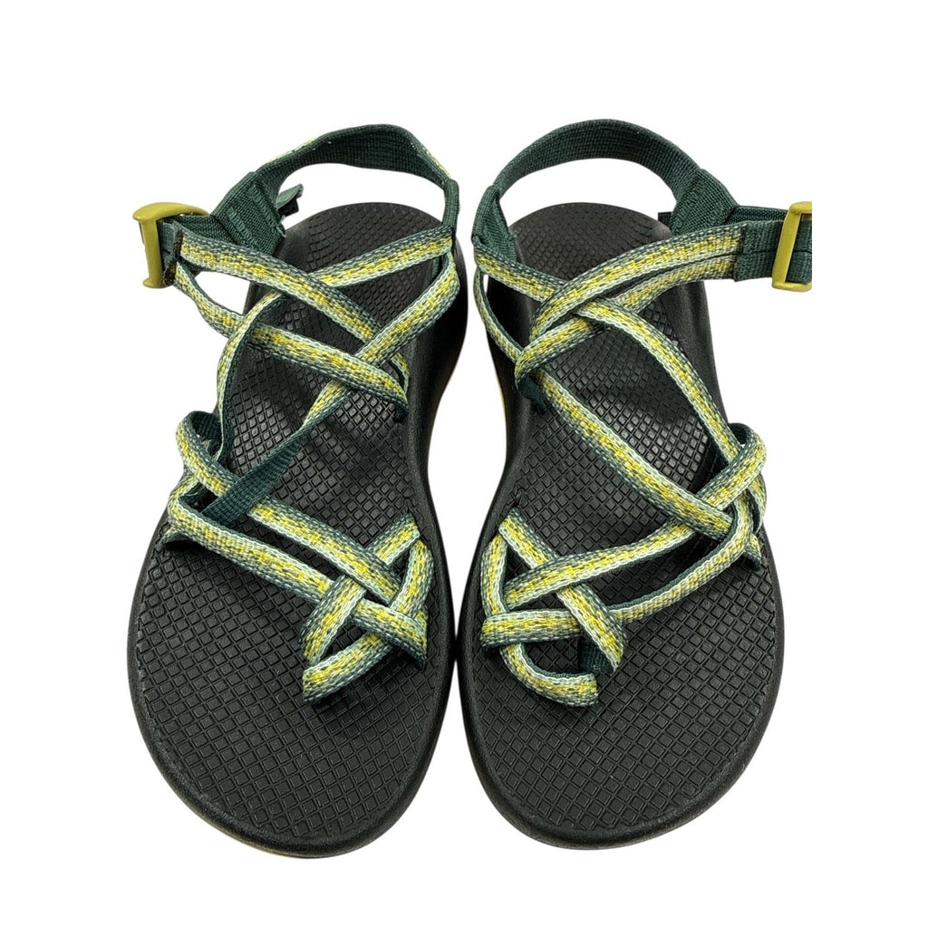 Chaco Women's ZX/2 Classic Sandal Green Yellow Strappy Size W8 Vibram Sole