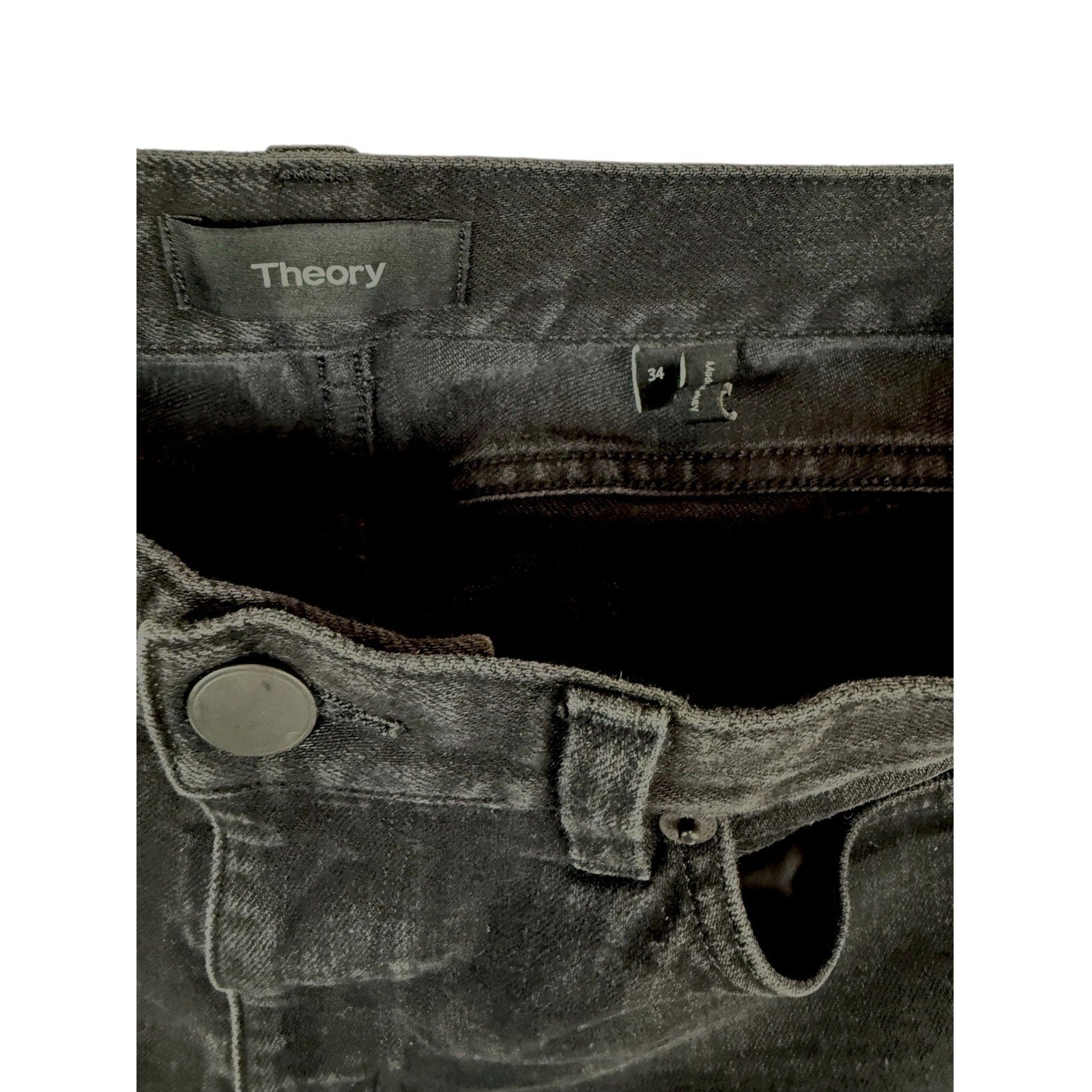 Men's Theory Skinny Black Jeans size 34.,