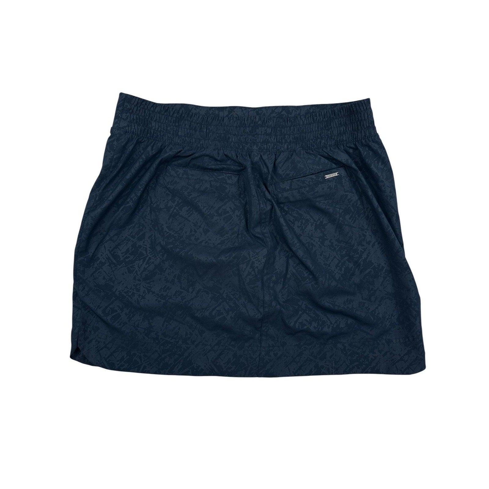 Orvis Women's Medium Embossed Pull-On Travel Skort in Shattered Navy Blue