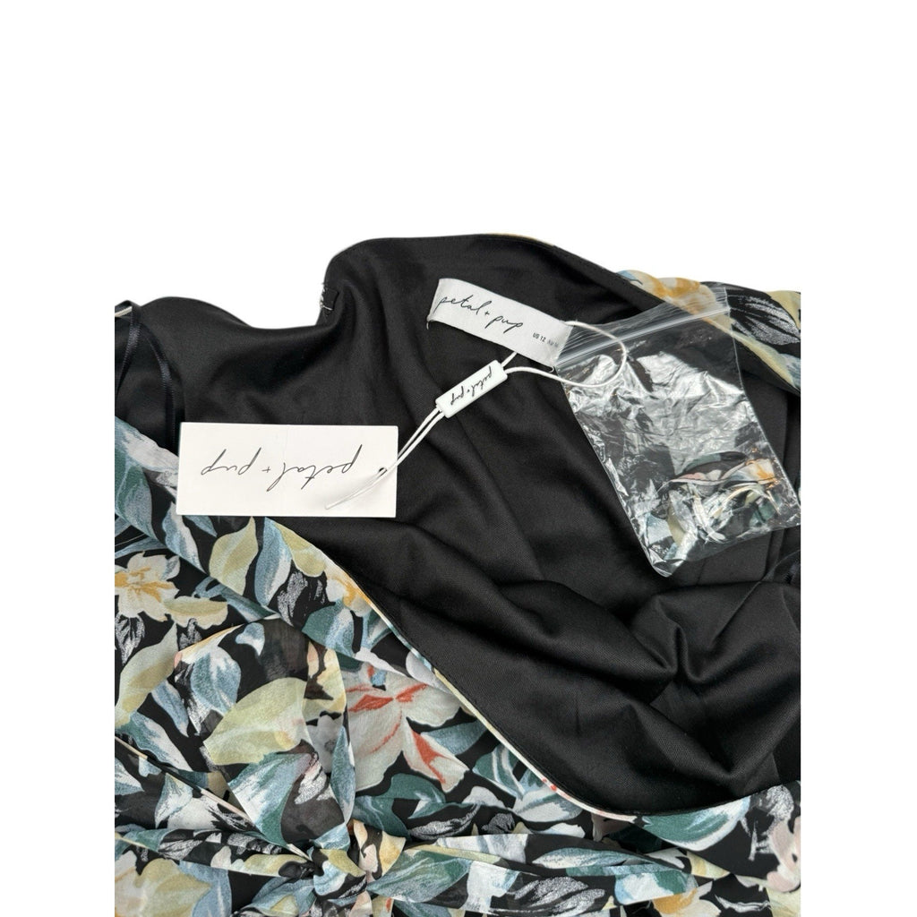 Petal and Pup Amren Floral One-Shoulder Tiered Asymmetric Dress Size 12