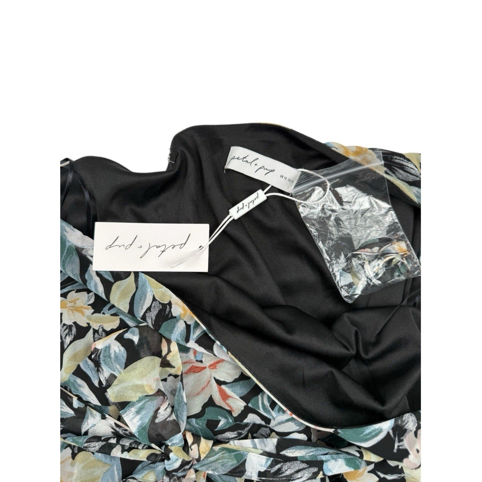 Petal and Pup Amren Floral One-Shoulder Tiered Asymmetric Dress Size 12