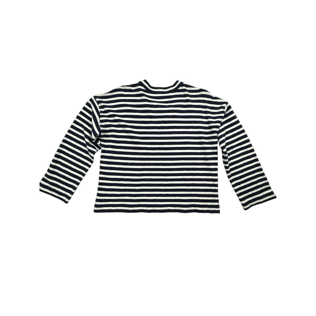 Madewell Lace-Up Long-Sleeve Tee in Stripe