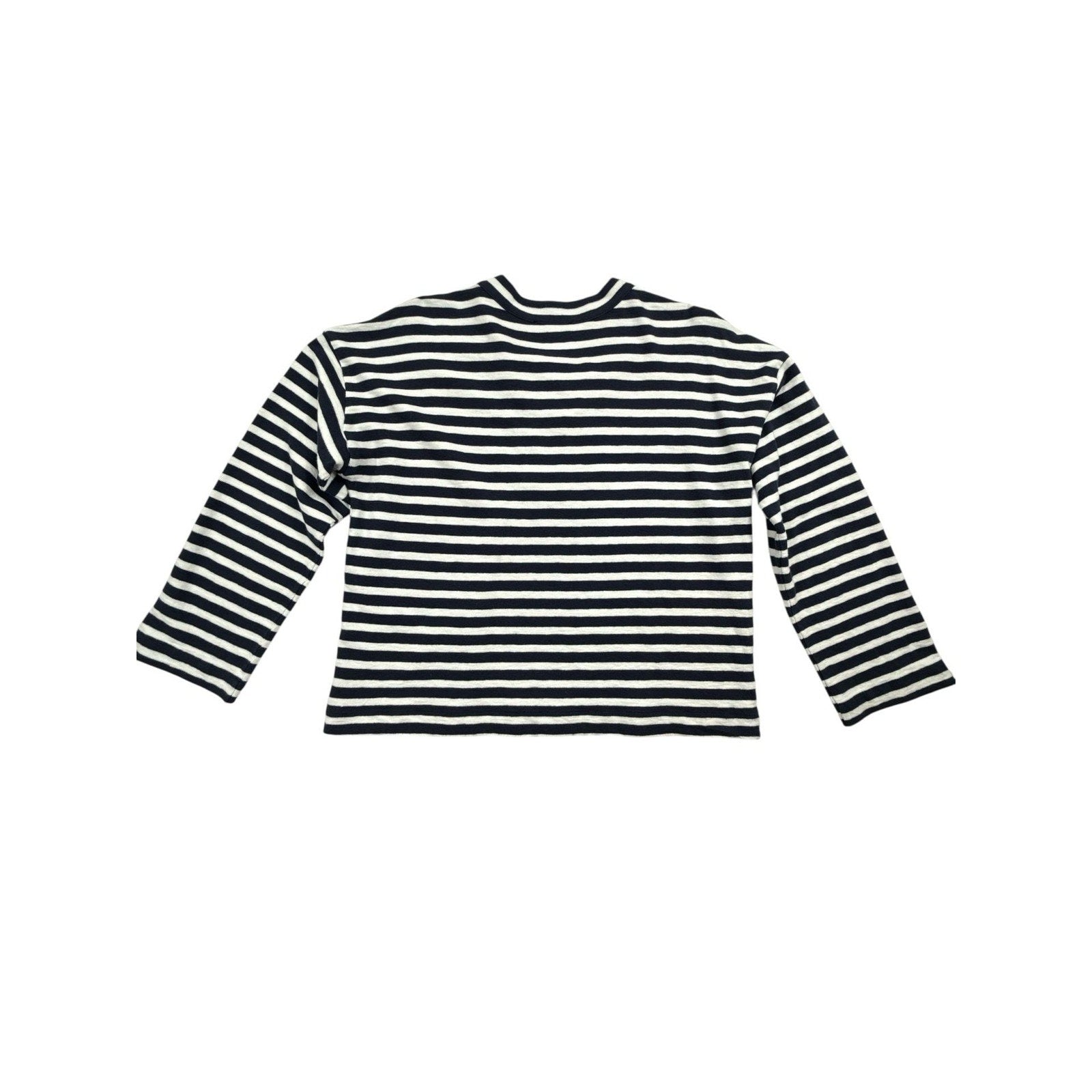 Madewell Lace-Up Long-Sleeve Tee in Stripe