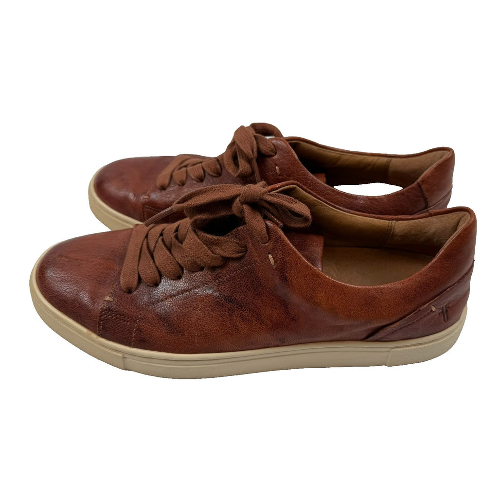 Frye Ivy Low Lace Sneaker in Cognac Women’s 6.5