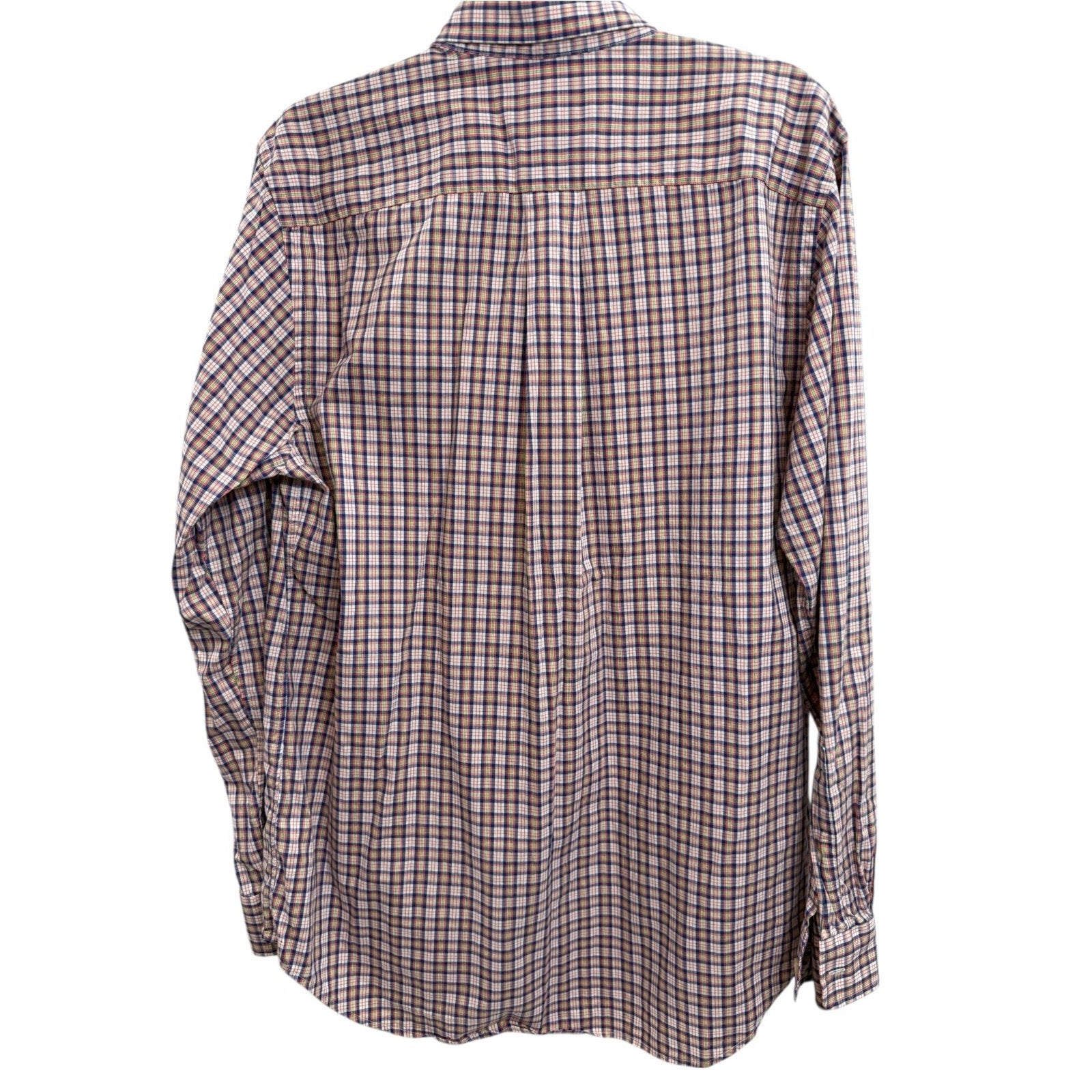 Mens Vineyard Vines Slim Fit Tucker Shirt Blue Pink Green White Plaid M Cotton