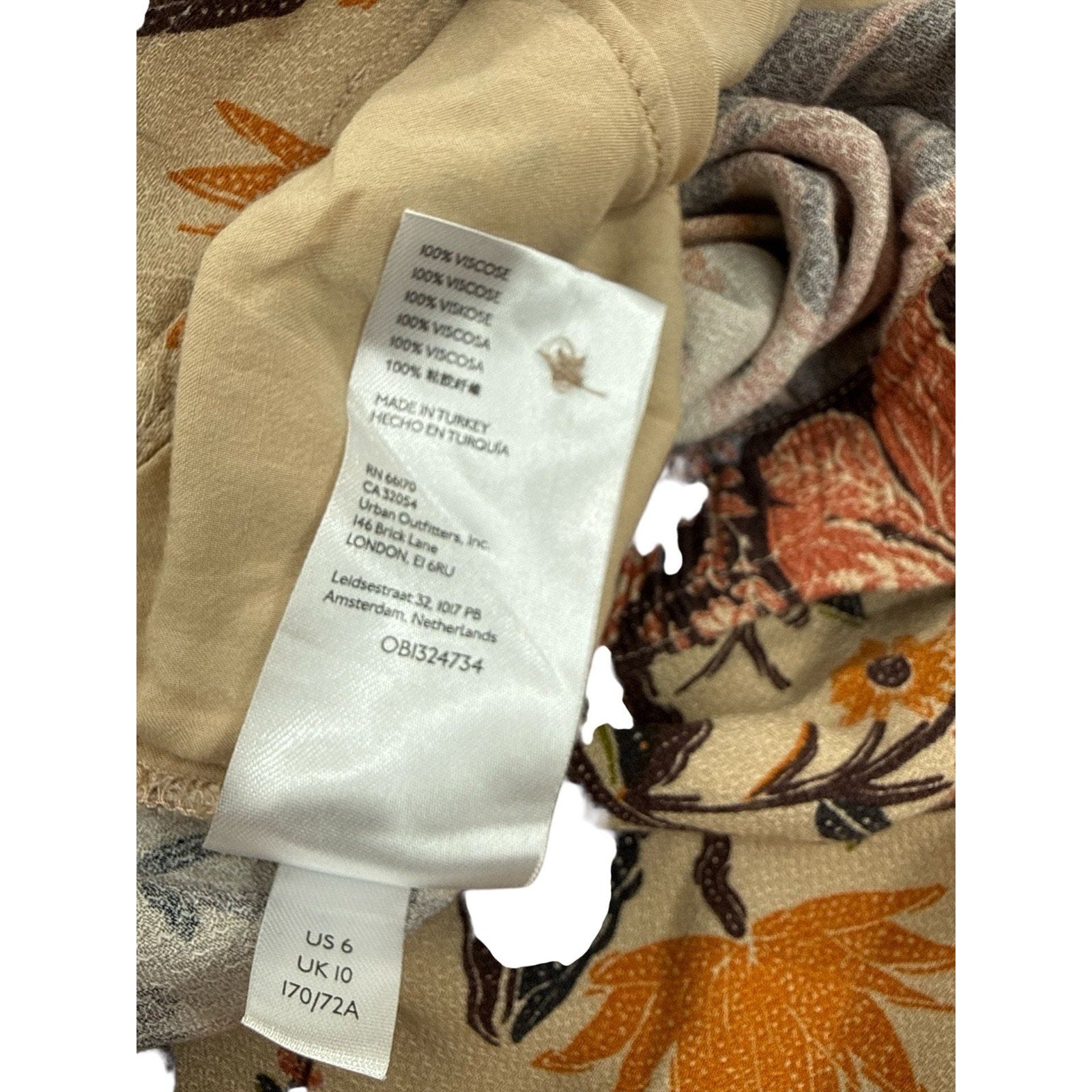 Anthropologie Smocked Balloon-Leg Pants Floral Print Mixed Pattern size 6