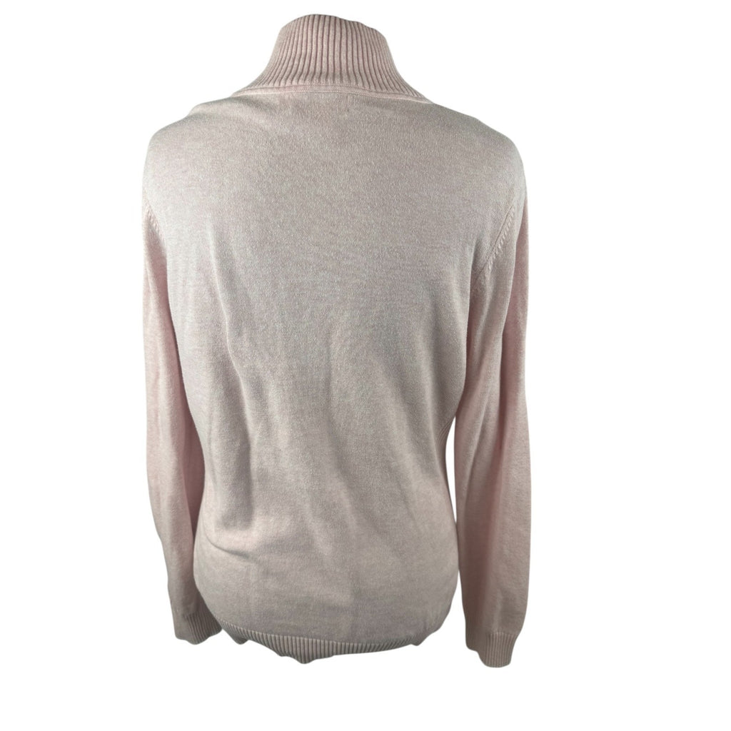 Womens Vineyard Vines Pink Quarter Zip Sweater Size M