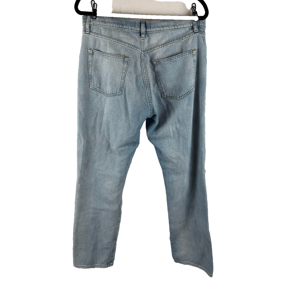 FRAME Denim Le Slouch Distressed Button Fly Light Wash Jeans Womens Size 29