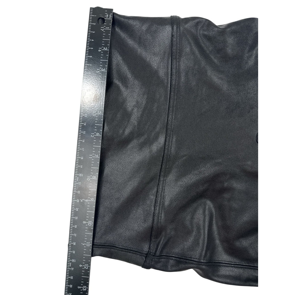 SPANX S Solid Black Faux Leather Leggings