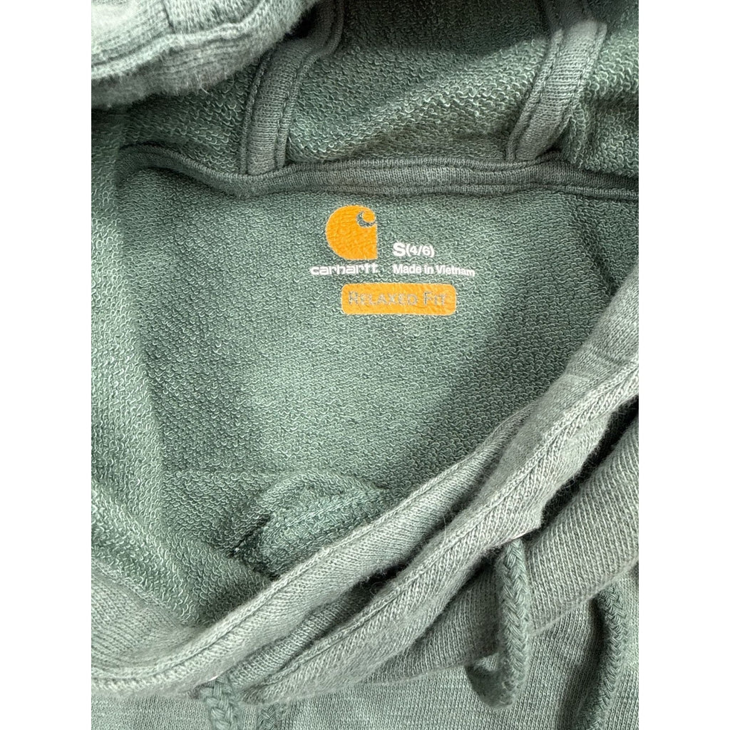 Carhartt Women's Newberry Hoodie Relaxed Fit Fog Green Size Small