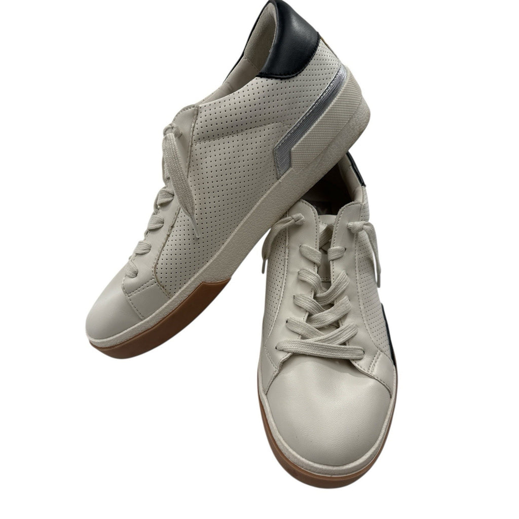 Dolce Vita Women’s Hillow Ivory And Black Sneakers S 9.5