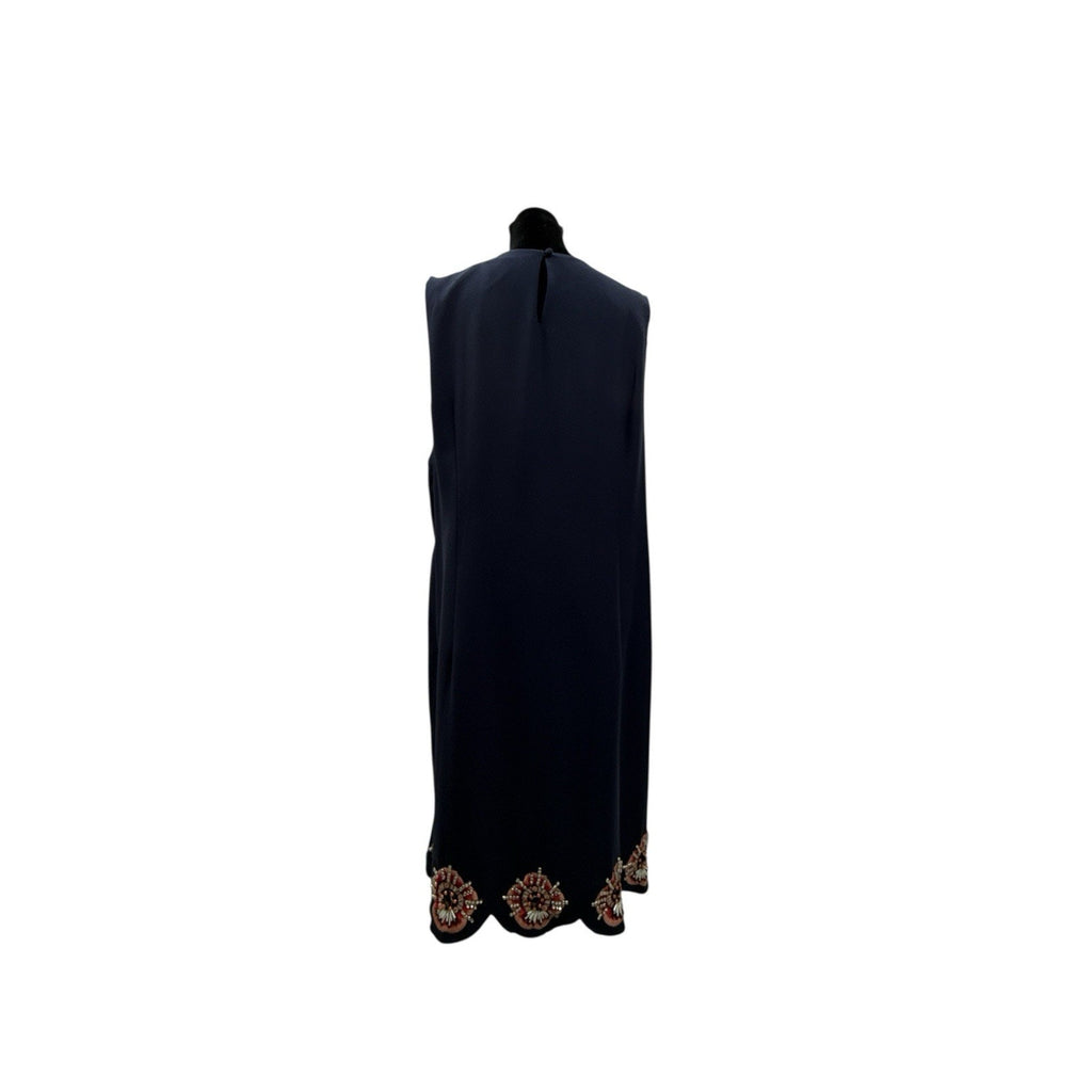 Banana Republic Size L Womens Navy Blue Embellished Jewel Beaded Dress