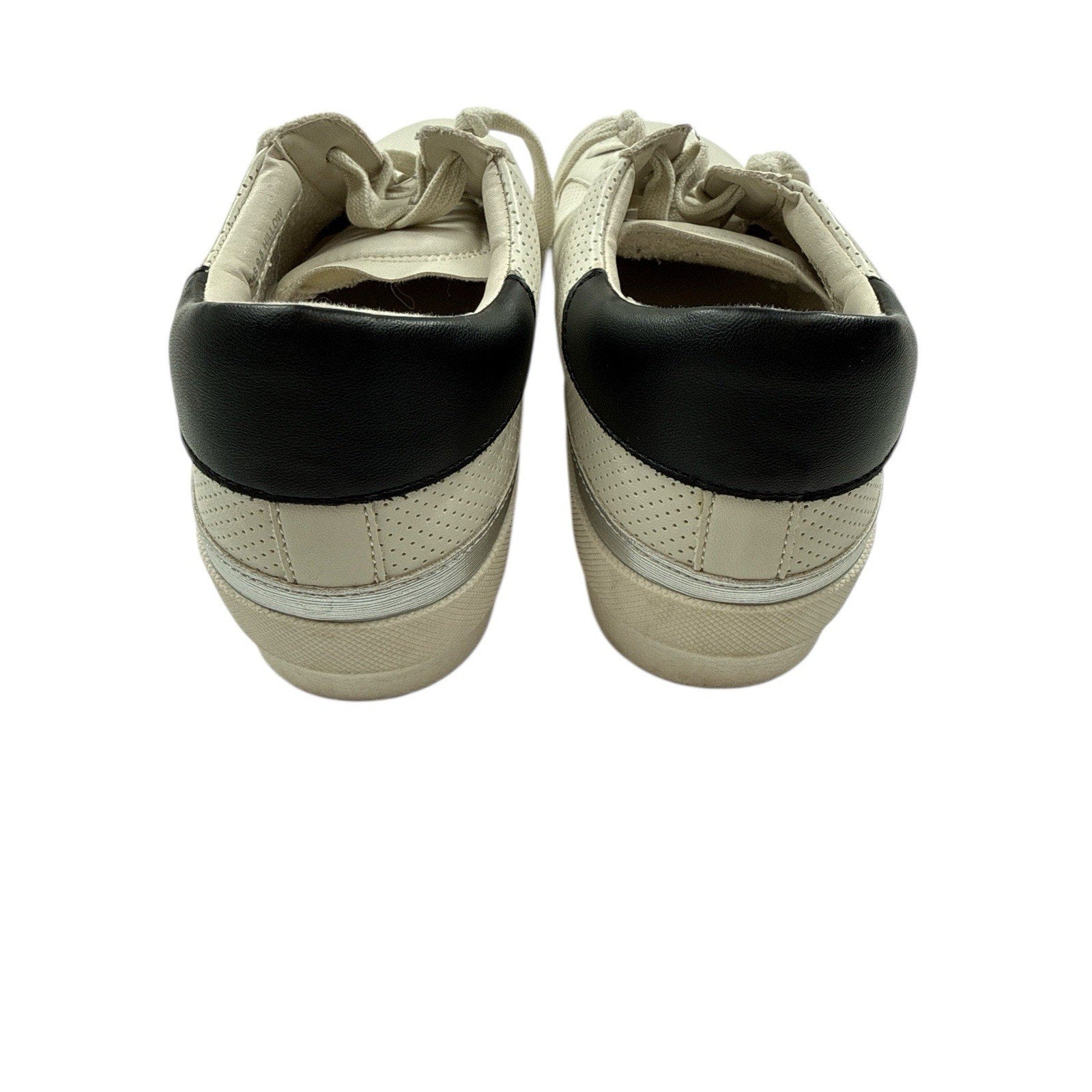 Dolce Vita Women’s Hillow Ivory And Black Sneakers S 9.5