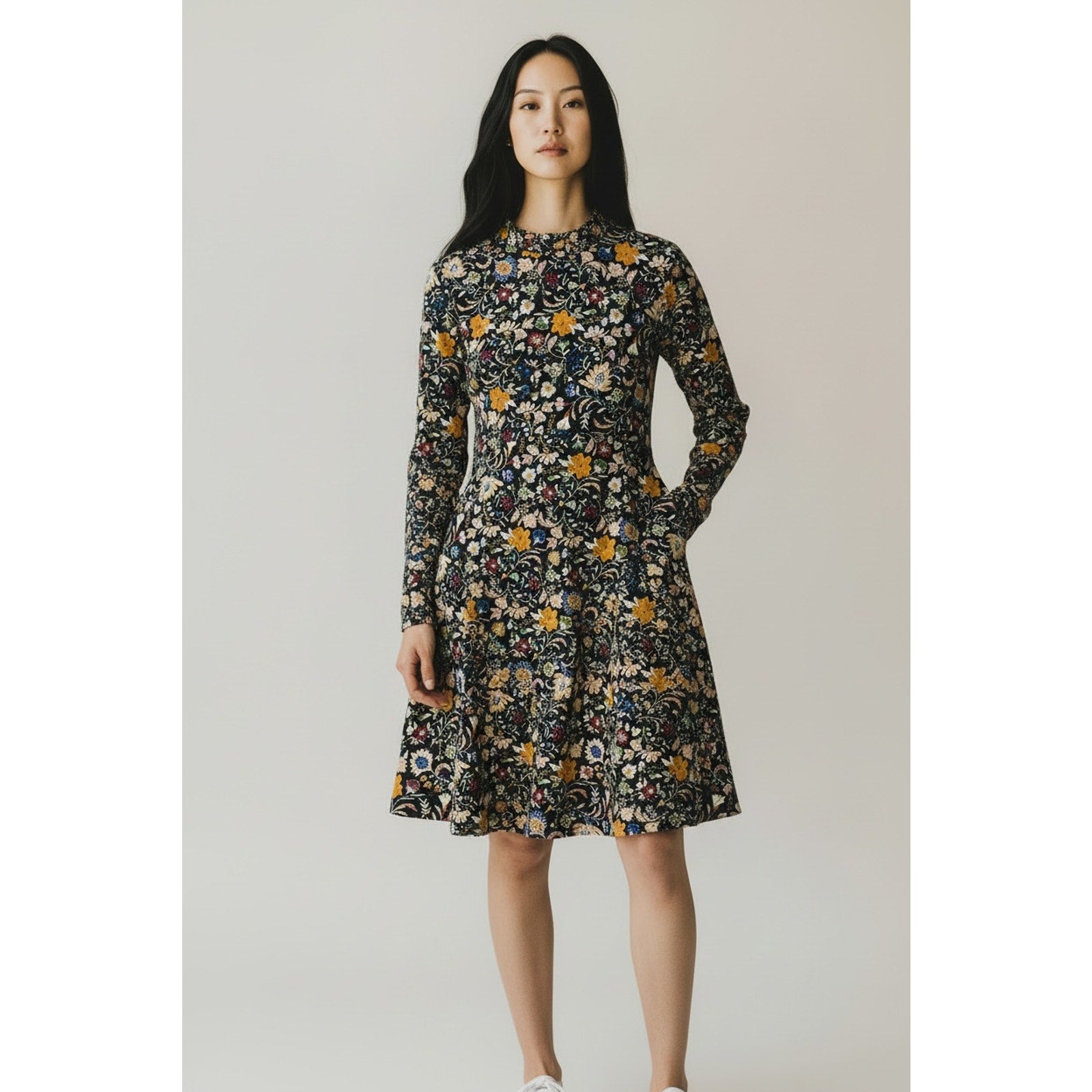 Altar’d State Dress Black Floral Sz M