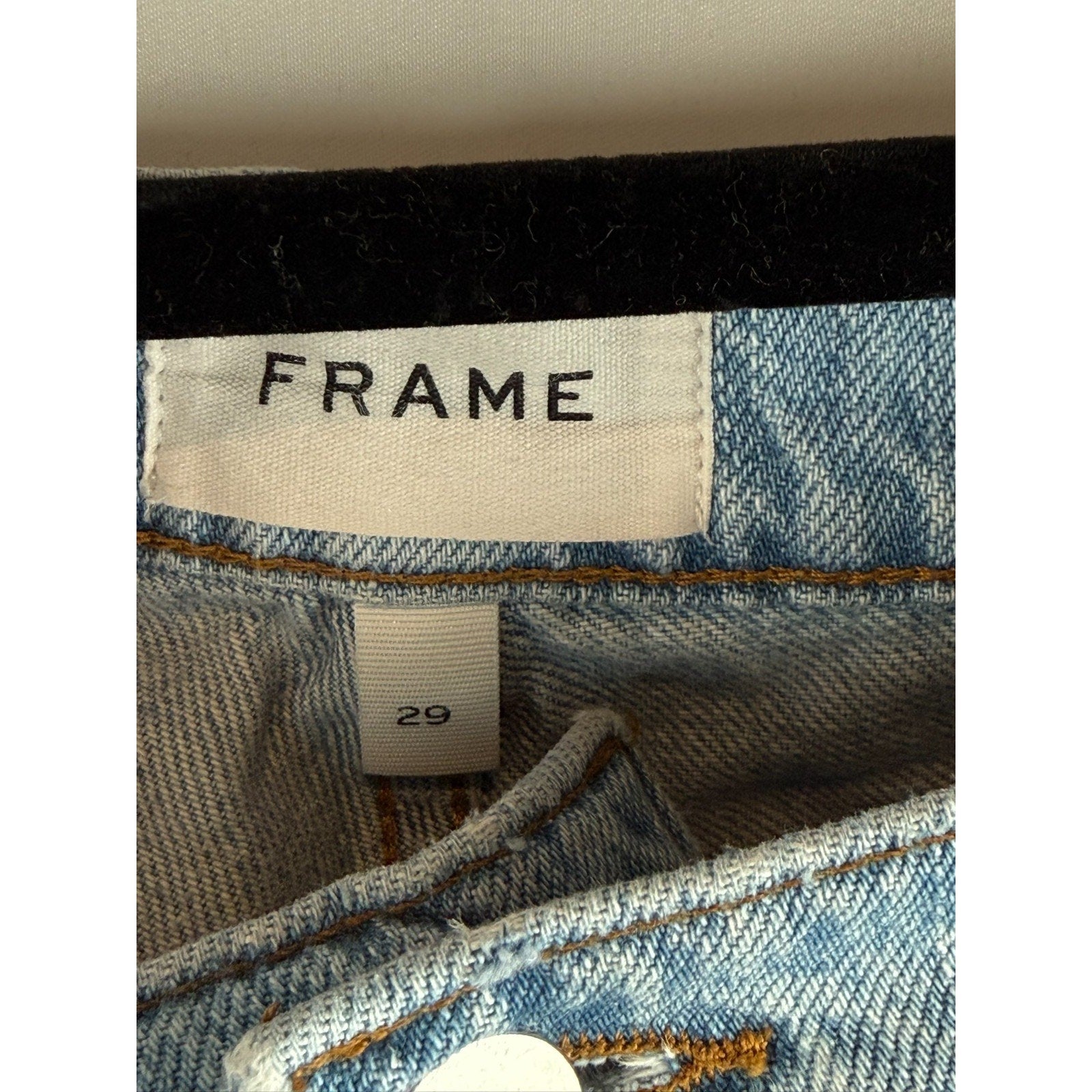 FRAME Denim Le Slouch Distressed Button Fly Light Wash Jeans Womens Size 29