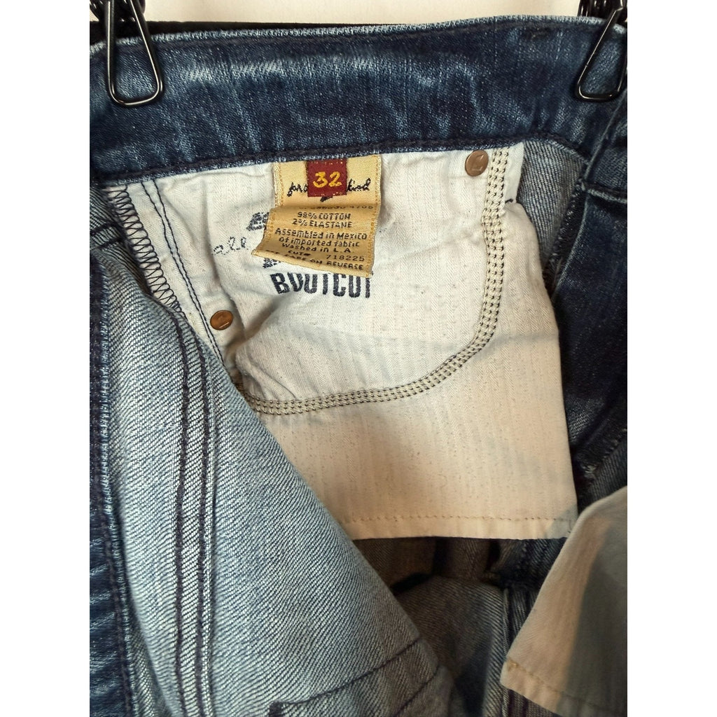 7 FOR ALL MANKIND Boot Cut Low Rise Blue Denim Jeans Women's Size 32