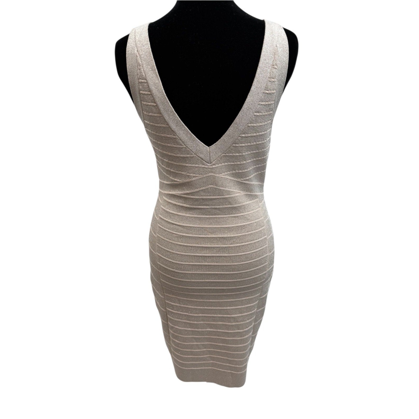 Womens Guess Champagne Tank Dress Sparkle Glitter Shimmering Size M