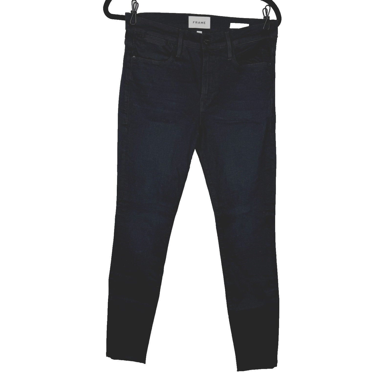 Frame Le High Skinny Denim Women's Black Jeans Raw hem. Size 29