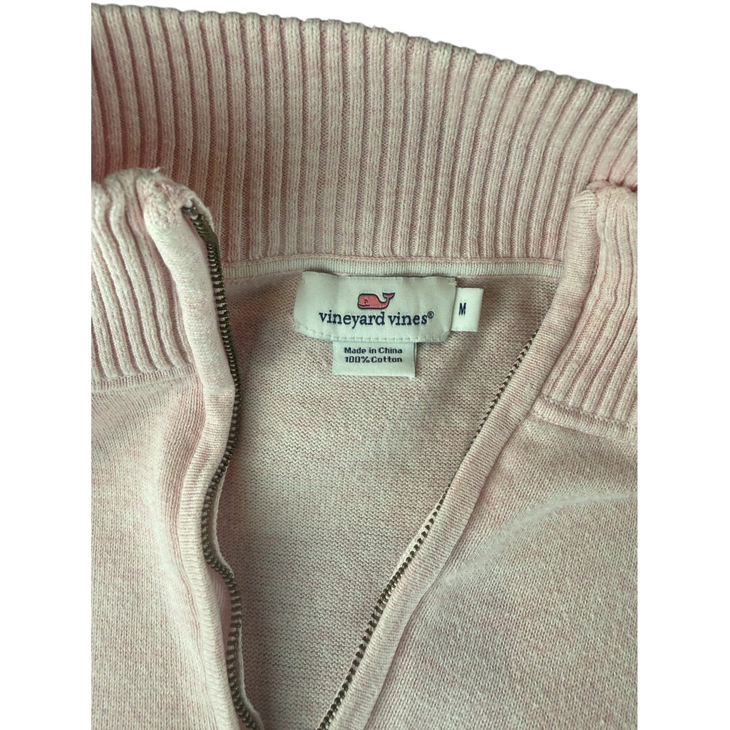 Womens Vineyard Vines Pink Quarter Zip Sweater Size M