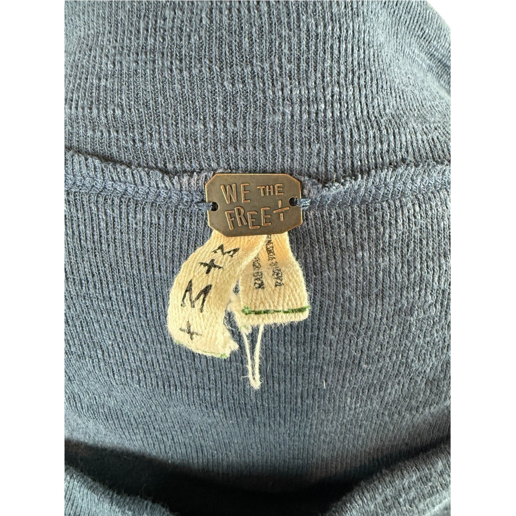 Free People Alana We the Free Off the Shoulder Navy Blue Sweater Size M