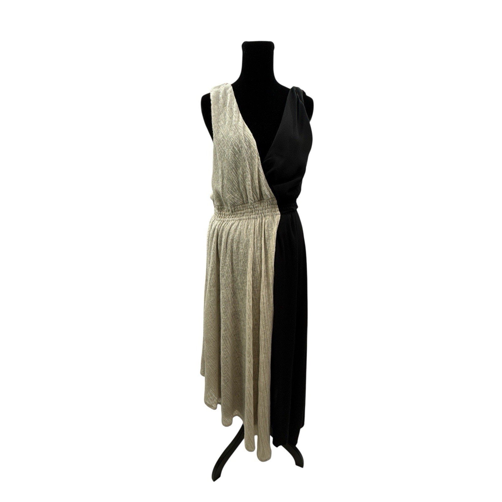 Maeve Anthropologie SZ Sm Women's Black And Cream Ivory Sundress Girly