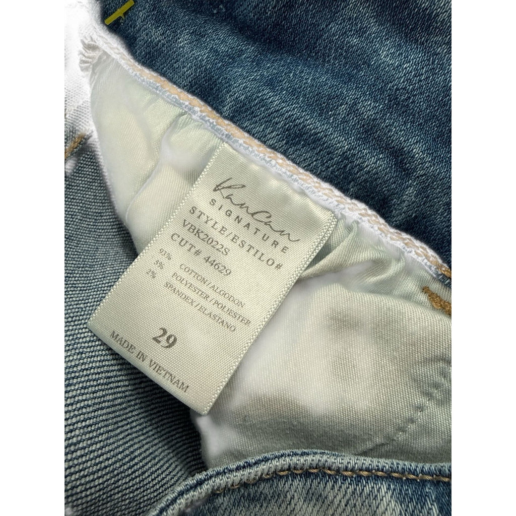 KanCan Signature Kurvy Mid-Rise Flare Distressed Jeans Size 29