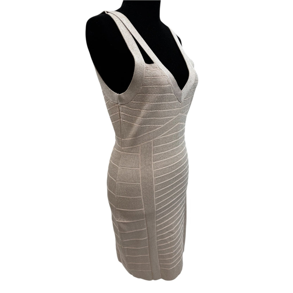 Womens Guess Champagne Tank Dress Sparkle Glitter Shimmering Size M