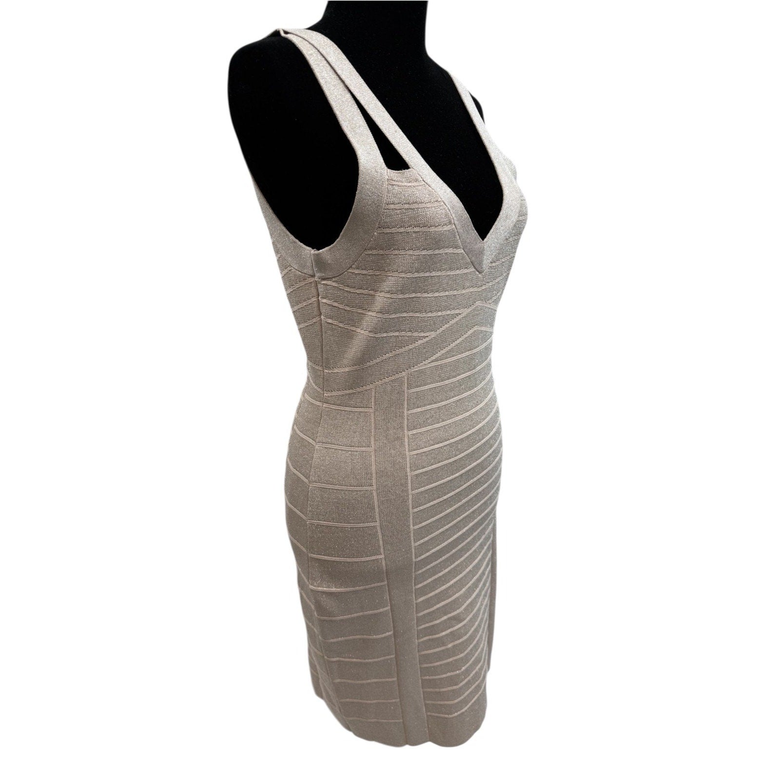 Womens Guess Champagne Tank Dress Sparkle Glitter Shimmering Size M