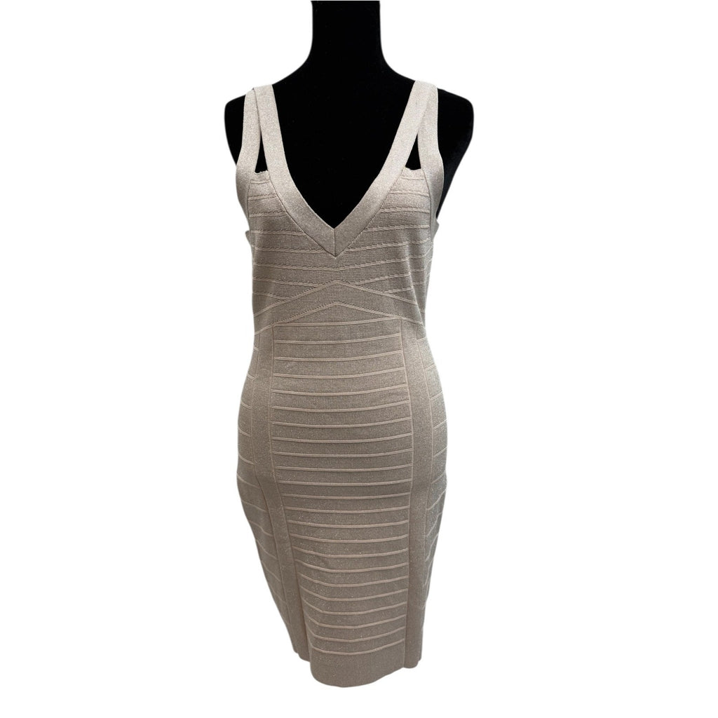 Womens Guess Champagne Tank Dress Sparkle Glitter Shimmering Size M