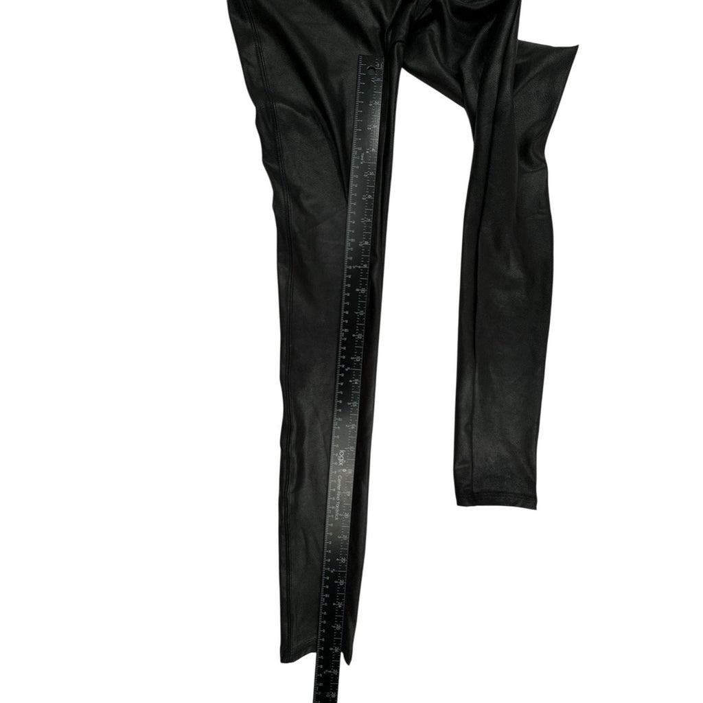 SPANX S Solid Black Faux Leather Leggings