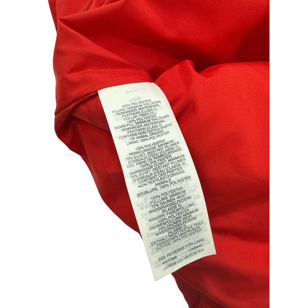 J. Crew Women’s Red Down Filled Puffer Vest Sz M