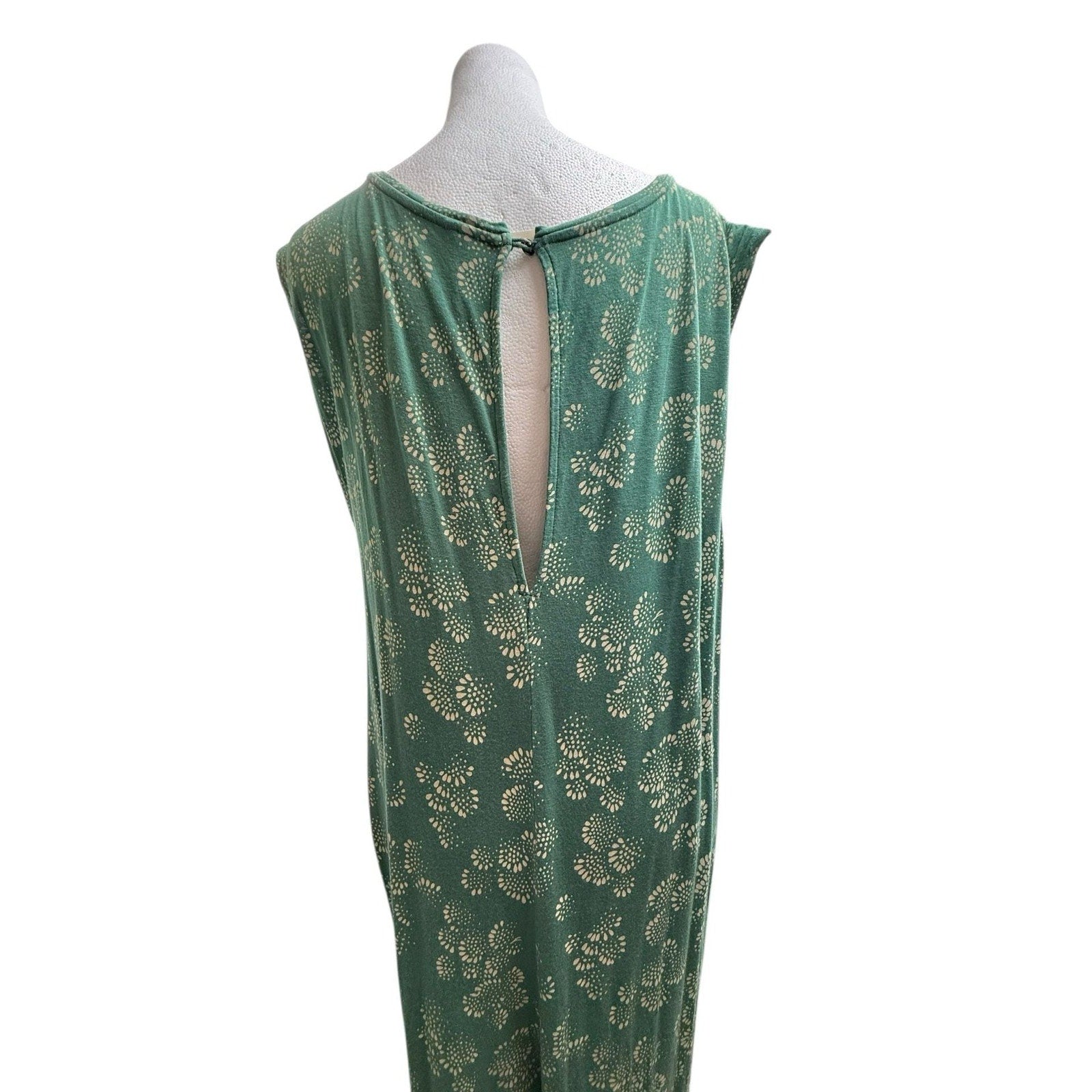 Anthropologie Women's XS Weekend Sleep Lounge Jumpsuit Green Floral