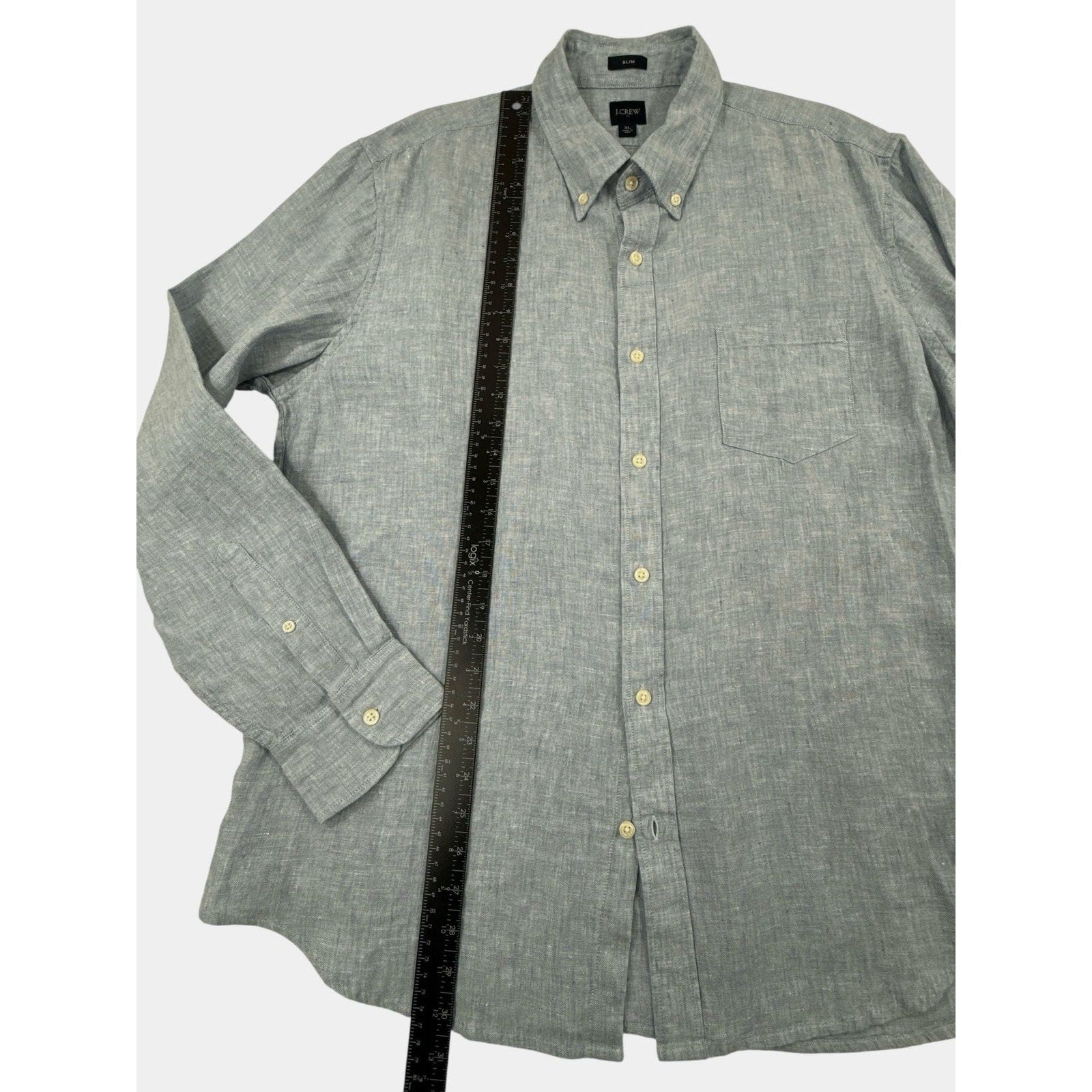 J.Crew Slim Fit Linen Long Sleeve Button Down Shirt XL