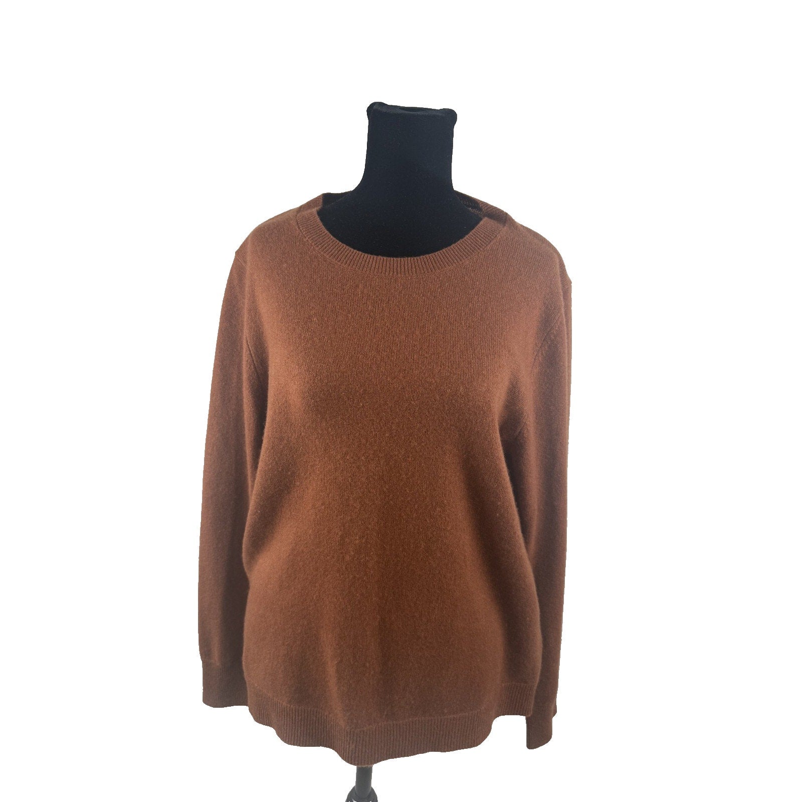 Womens Antonio Melani Brown Rust Cashmere Sweater Size L