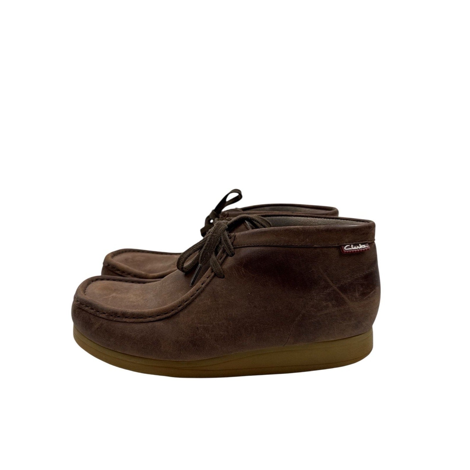 Clarks Stinson Hi Men's Brown Distressed Leather Wallabee Boot Size 9M