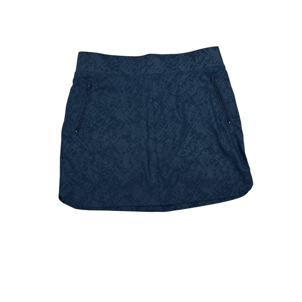 Orvis Women's Medium Embossed Pull-On Travel Skort in Shattered Navy Blue