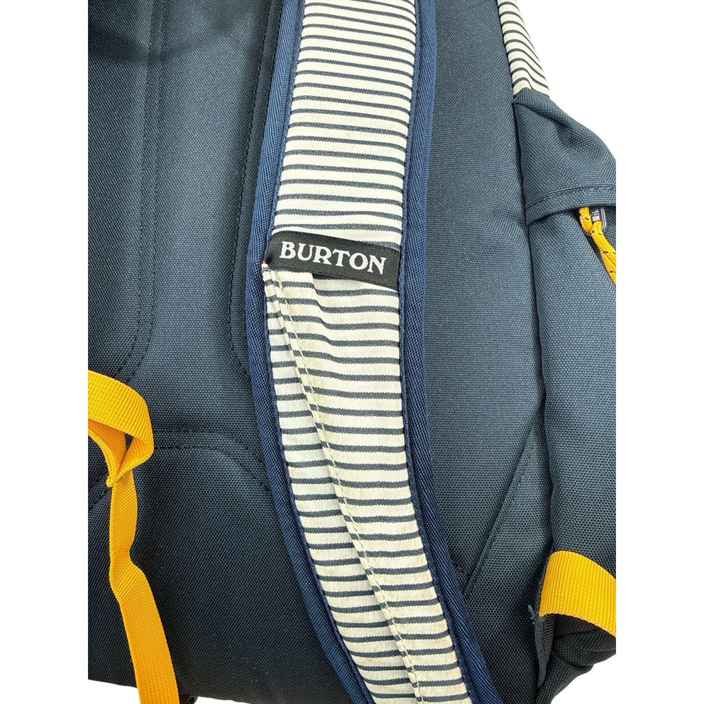 Burton Backpack Blue Stripe Yellow Accents Durable Goods School Travel