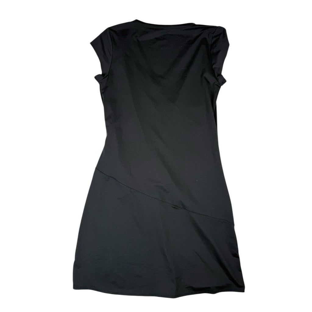 Athleta Nectar Faux Wrap Black Knee Length Dress Women's Size LP