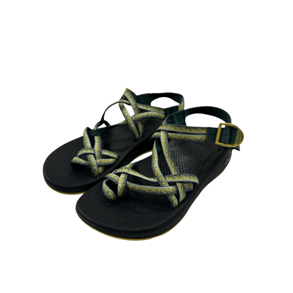 Chaco Women's ZX/2 Classic Sandal Green Yellow Strappy Size W8 Vibram Sole