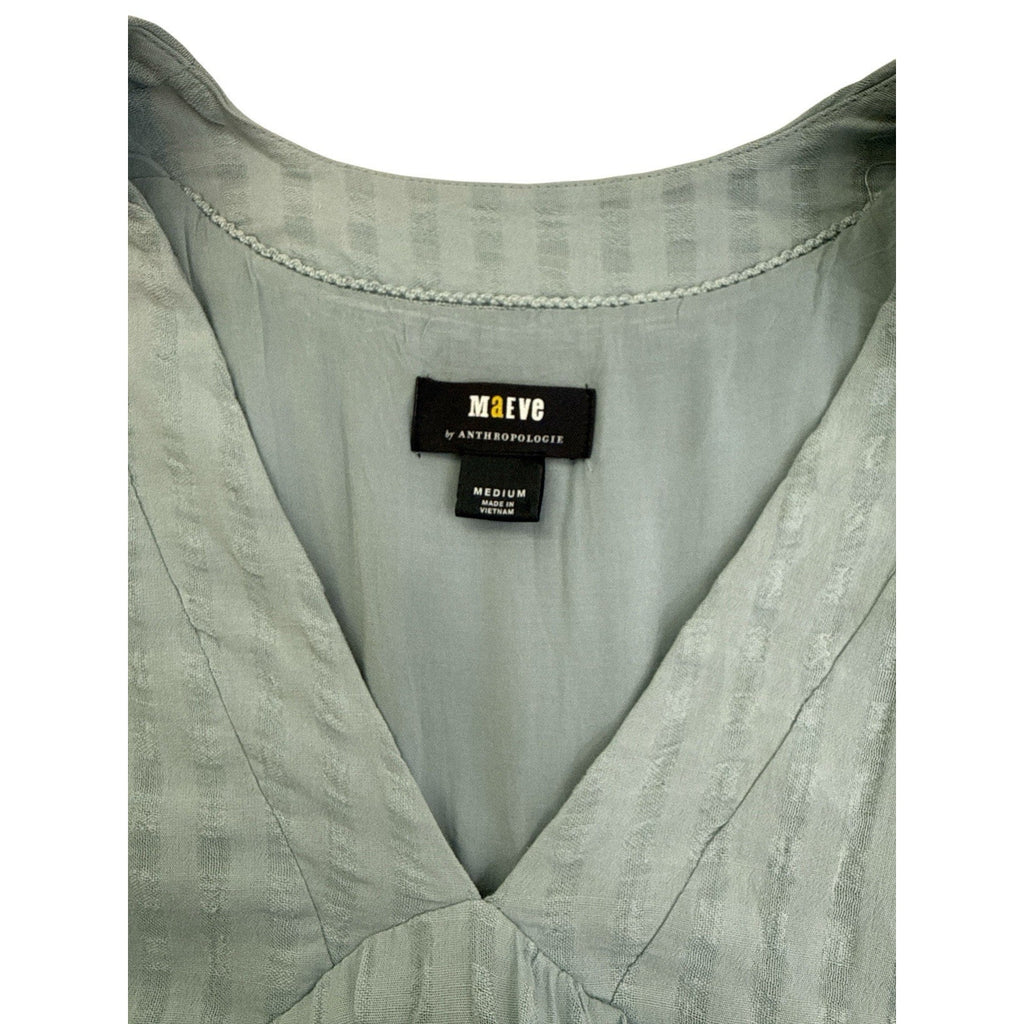 Maeve Anthropologie Womens Juliet Babydoll Tunic Dress Size M Boho Peasant Blue