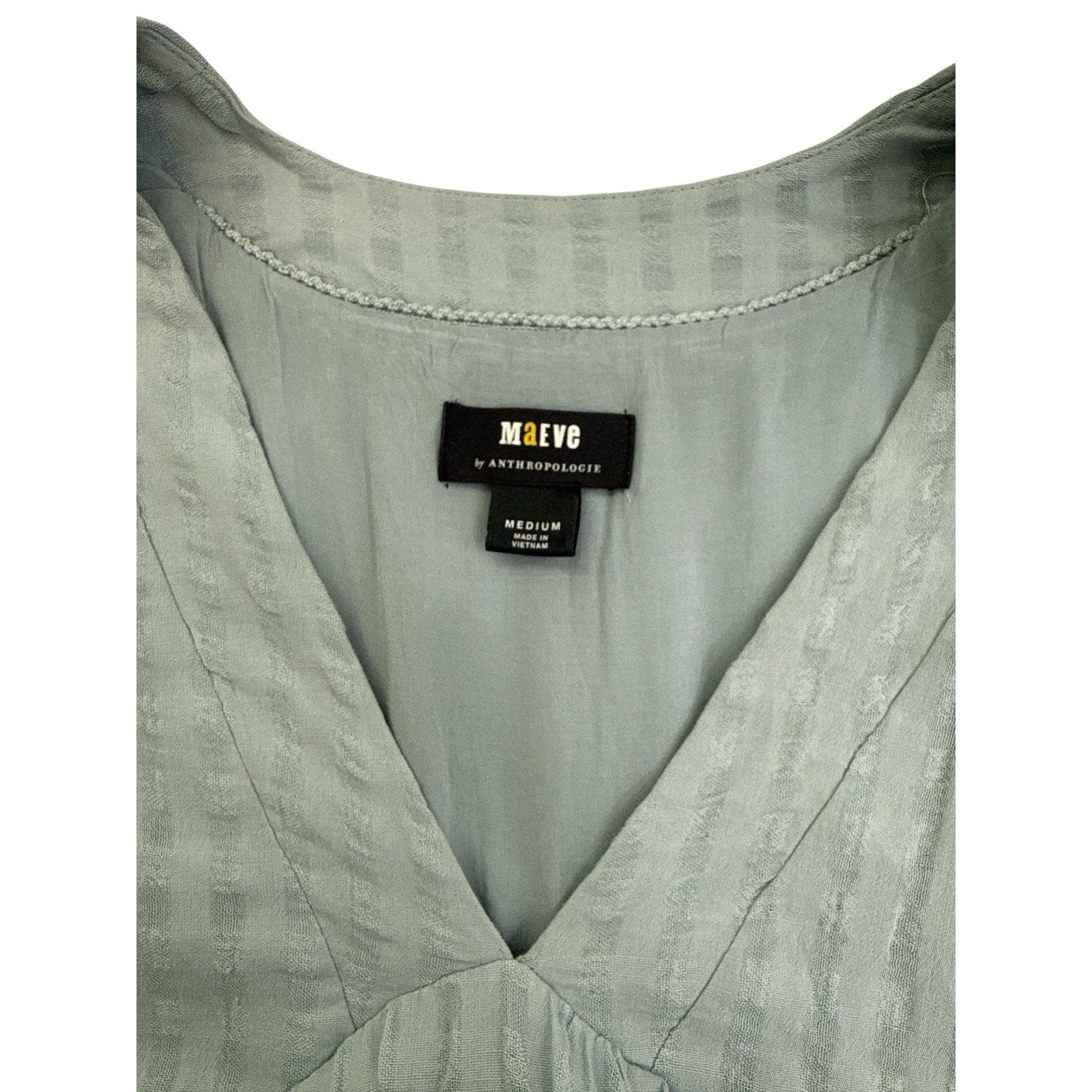 Maeve Anthropologie Womens Juliet Babydoll Tunic Dress Size M Boho Peasant Blue