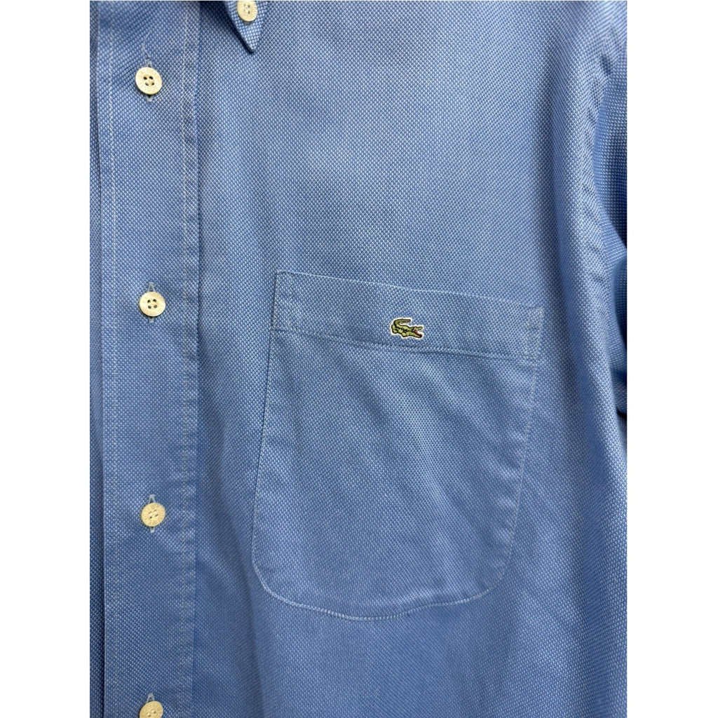 Lacoste Men's Long Sleeve Button Down Regular Fit Shirt Blue Size 39