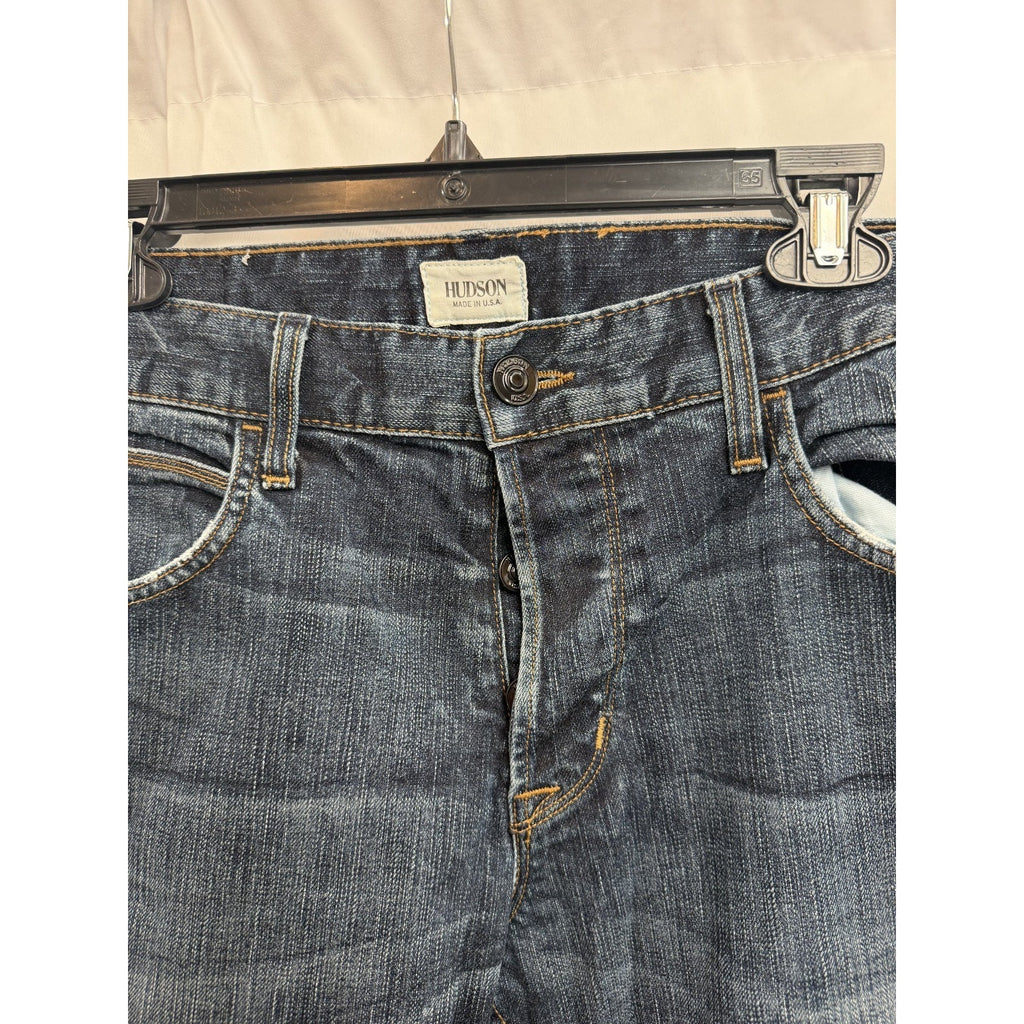 Mens Hudson Button Fly Bootcut Jeans 32 x 33