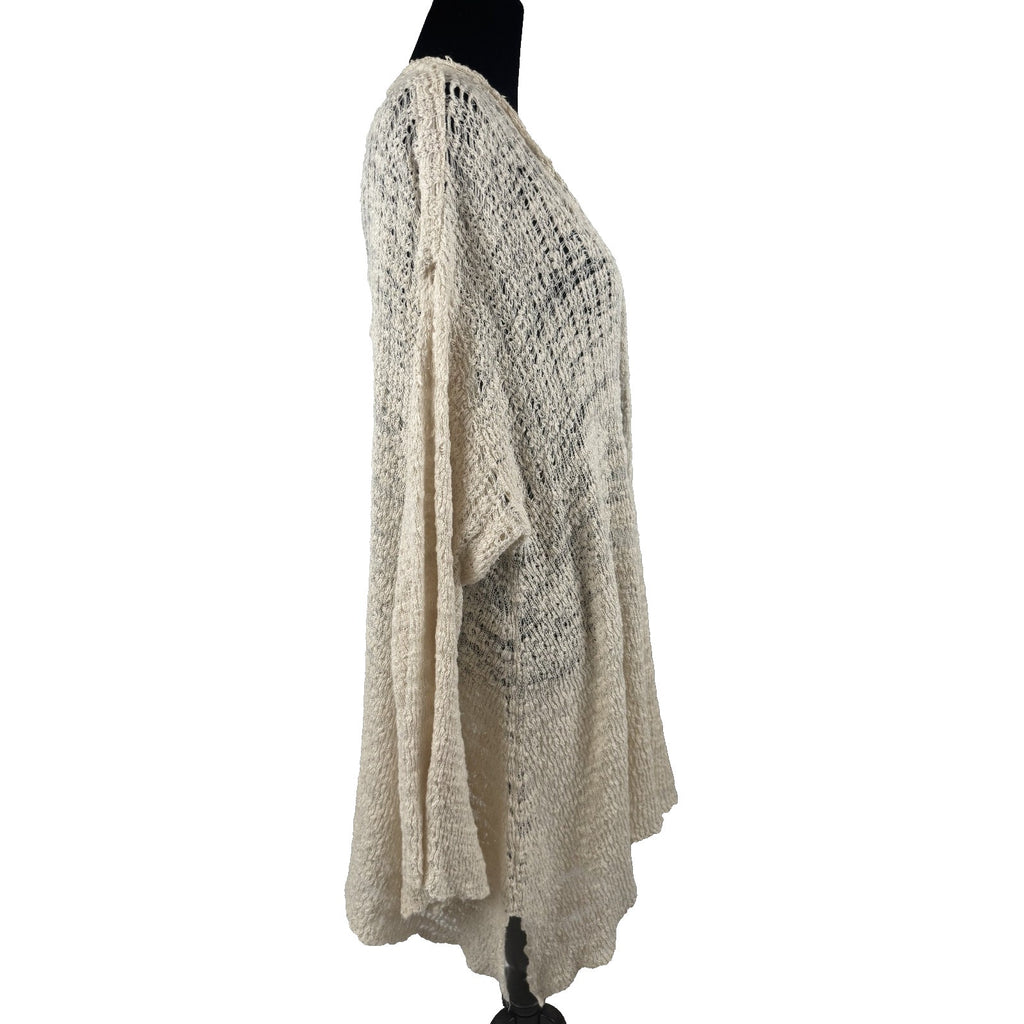 Free People Cream Ivory Knit Crochet Cardigan Size Small