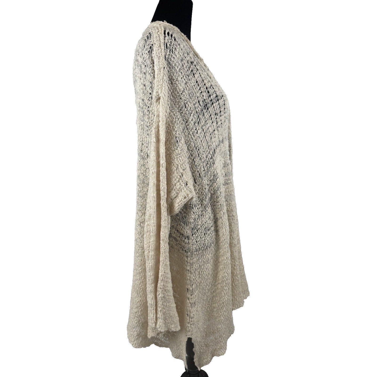 Free People Cream Ivory Knit Crochet Cardigan Size Small