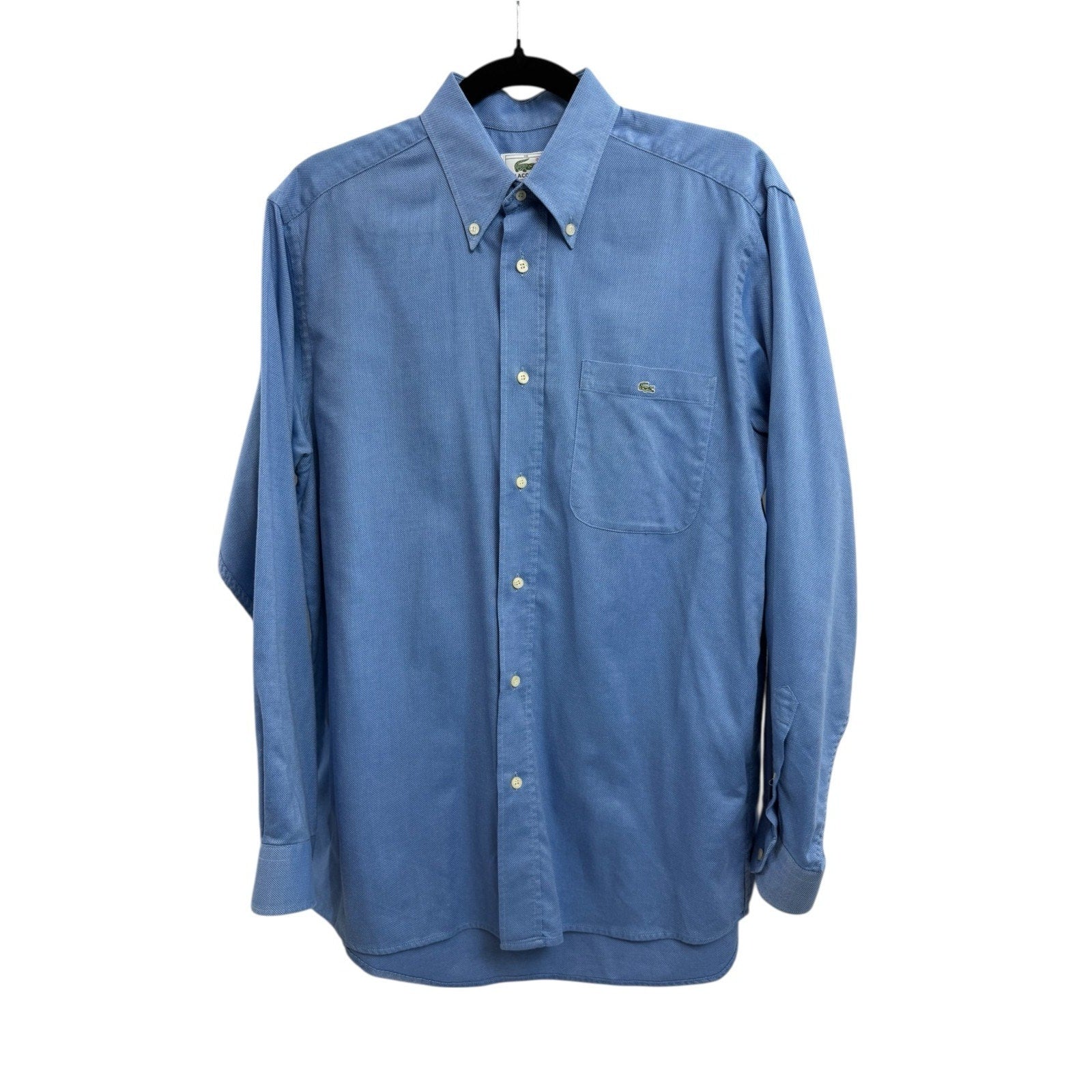 Lacoste Men's Long Sleeve Button Down Regular Fit Shirt Blue Size 39