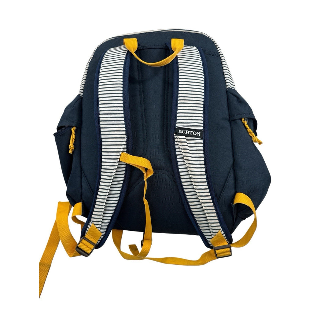 Burton Backpack Blue Stripe Yellow Accents Durable Goods School Travel