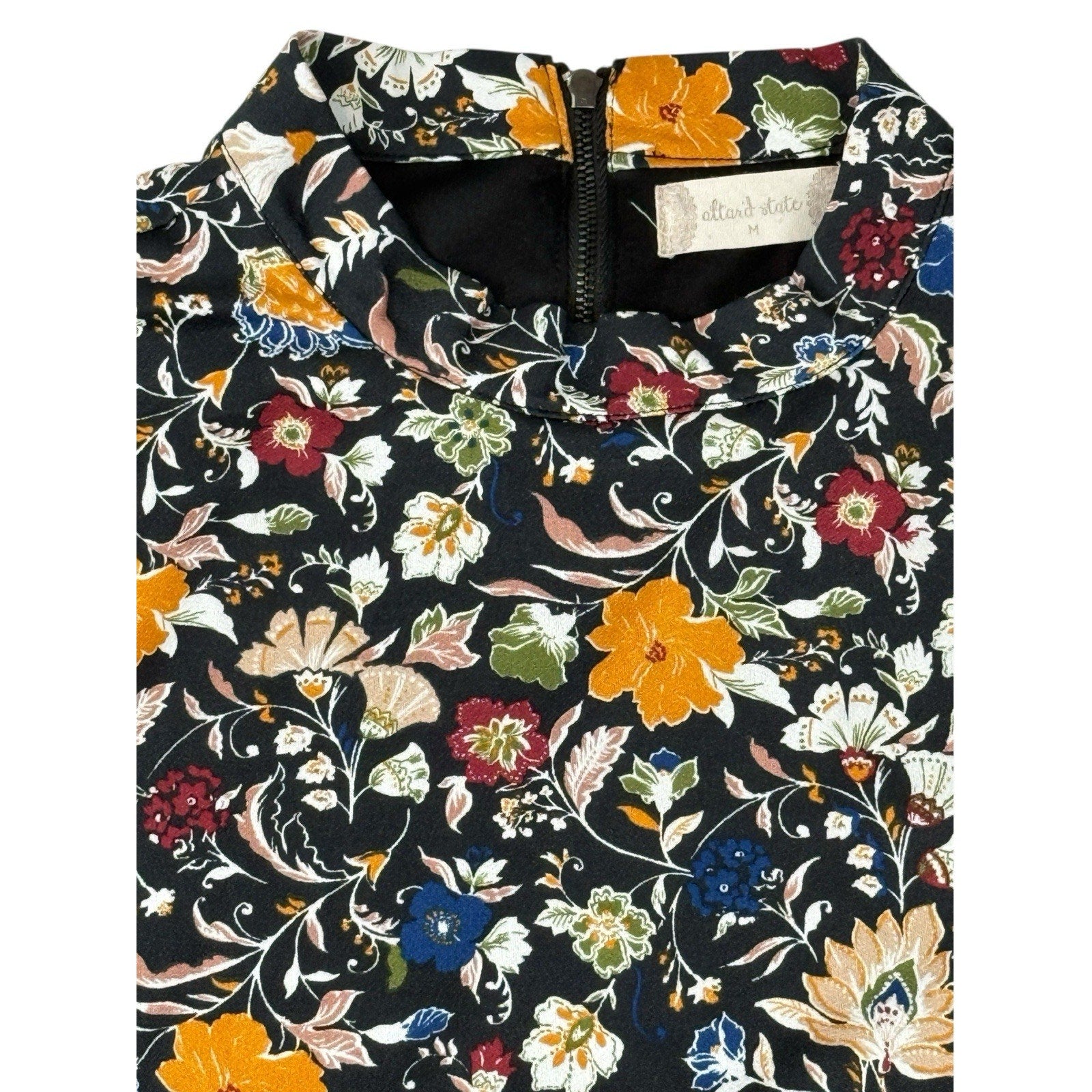 Altar’d State Dress Black Floral Sz M