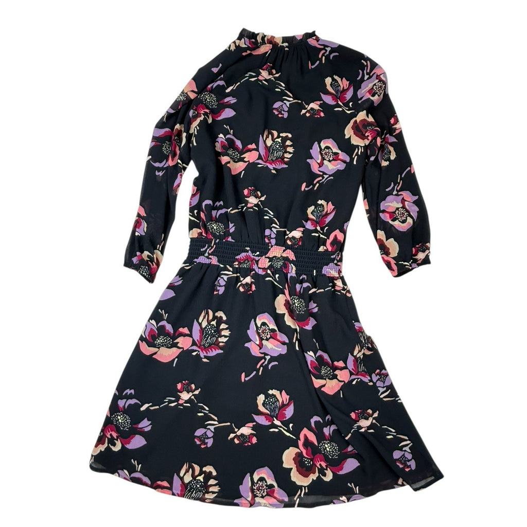 J.Crew Women's Navy Floral print smocked-waist dress Size XS NWTs