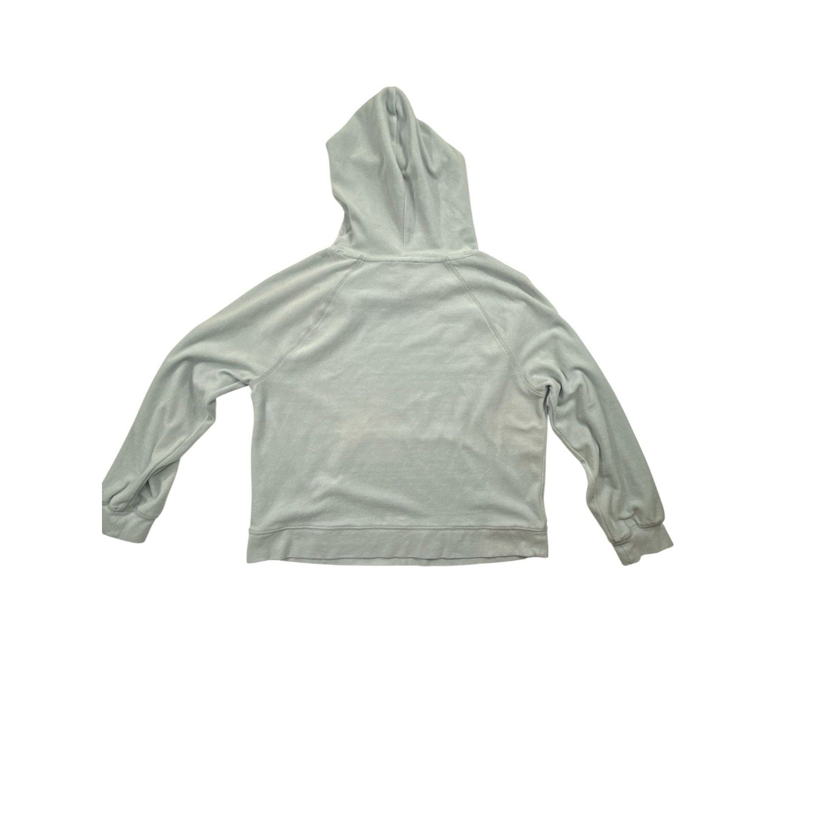 J.Crew Women's Pale Blue Velour Raglan Pullover Hoodie